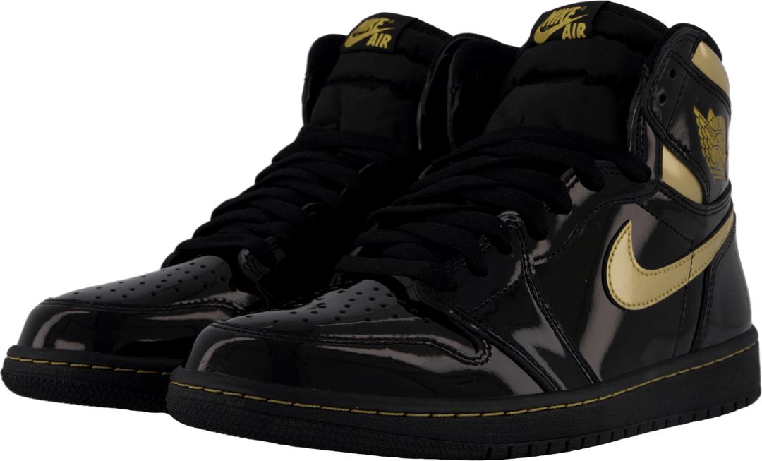 Air Jordan 1 Retro High Og Schwarz, Metallisch Gold