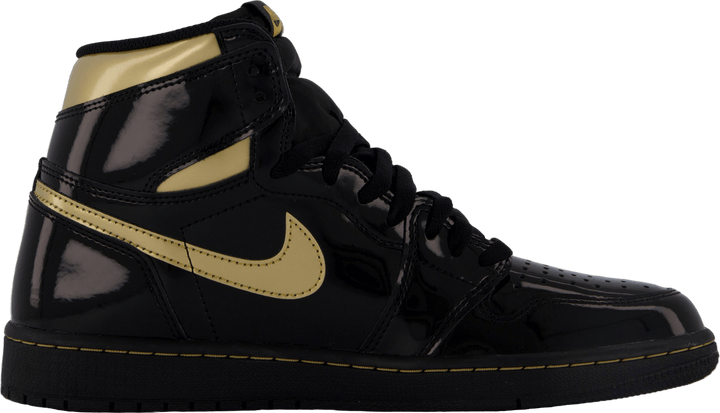 Air Jordan 1 Retro High Og Schwarz, Metallisch Gold