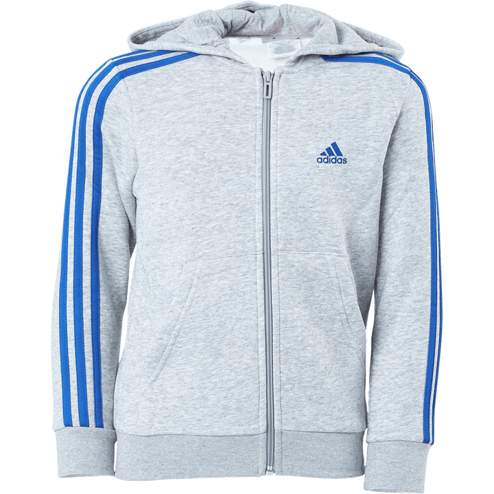 Essentials 3-Streifen-Kapuzenpullover Medium Grey Heather