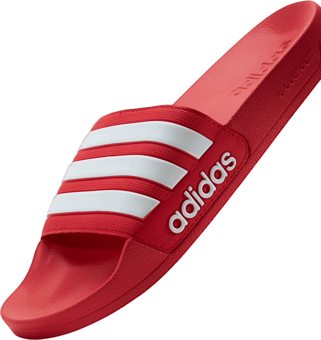 Claquettes de douche Adilette Rouge vif / Blanc nuage / Rouge vif