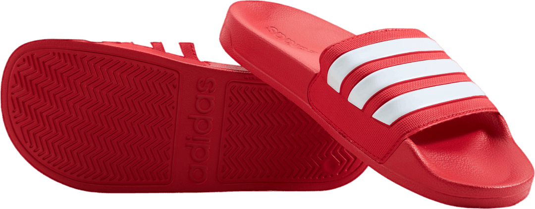 Claquettes de douche Adilette Rouge vif / Blanc nuage / Rouge vif