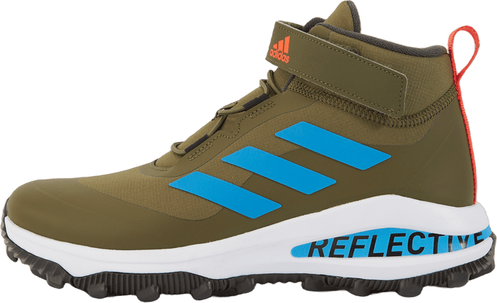 Fortarun All Terrain Cloudfoam Sport Running Elastic Lace and Top Strap Shoes Focus Olive / Pulse Blue / Shadow Olive