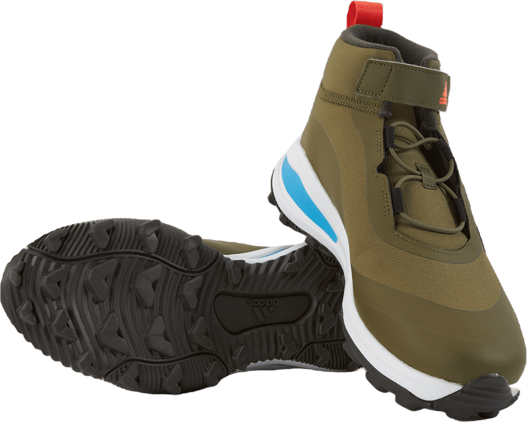 Fortarun All Terrain Cloudfoam Sport Running Elastic Lace and Top Strap Shoes Focus Olive / Pulse Blue / Shadow Olive