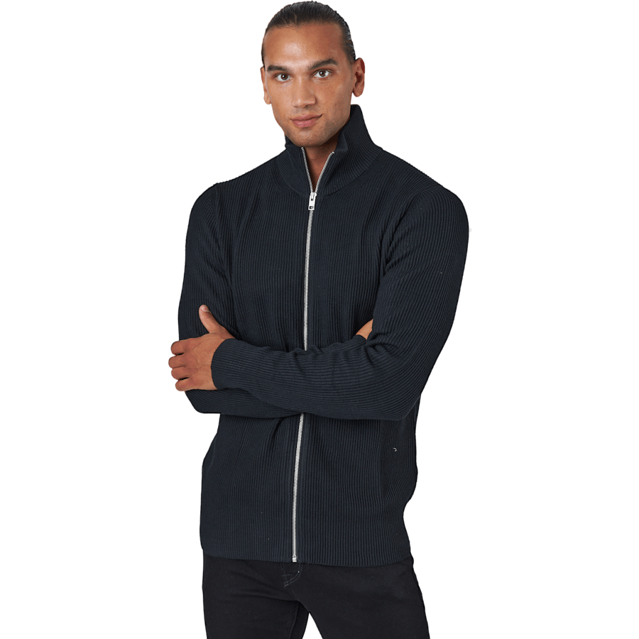 Jprperfect megztinis su užtrauktuku Jprfect Knit Zip Cardigan Black