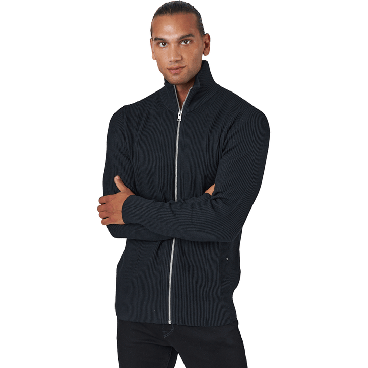 Jprperfect megztinis su užtrauktuku Jprfect Knit Zip Cardigan Black