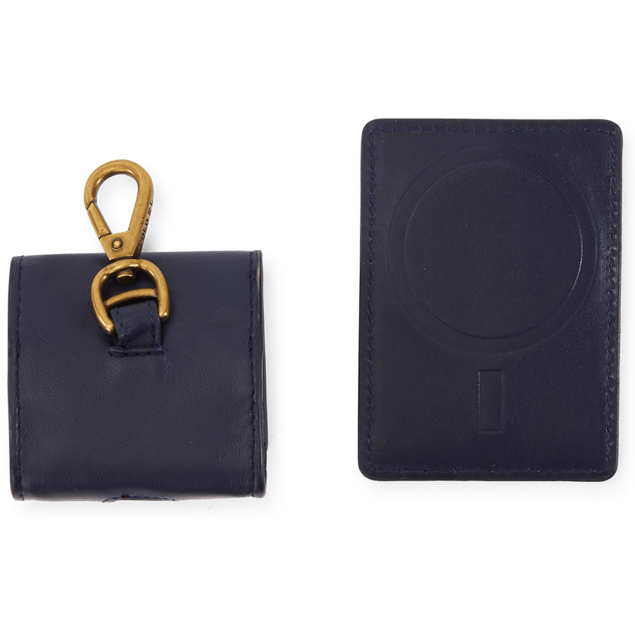 Étui AirPods et étui à cartes magnétiques Navy/Multi Pony