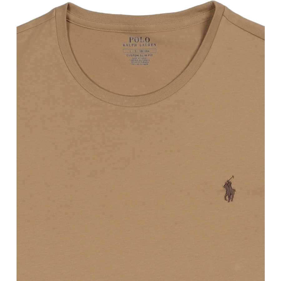 T-skjorte med besetningshals i jersey med spesialtilpasset slim fit Luxury Tan/C8135