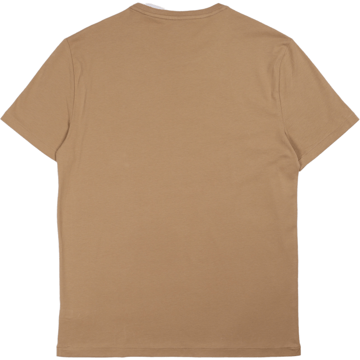 T-skjorte med besetningshals i jersey med spesialtilpasset slim fit Luxury Tan/C8135