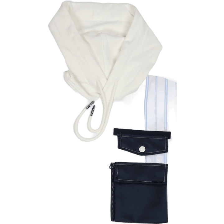 Sweat à capuche à empiècements en jersey blanc