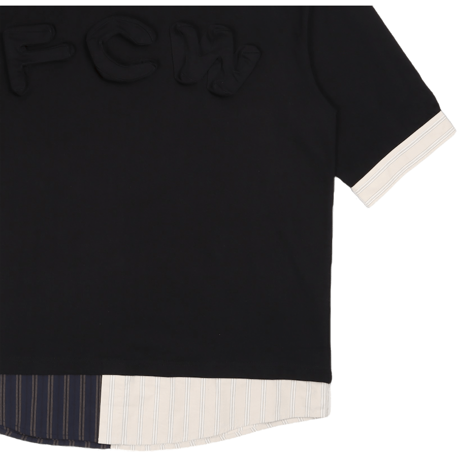 2in1 3d logo T-krekls melns