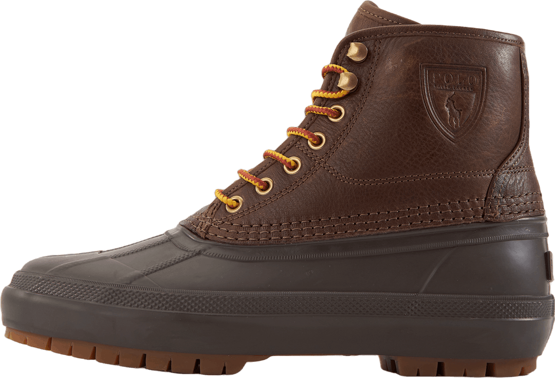 Stivale Claus in pelle bottalata marrone cioccolato / marrone scuro