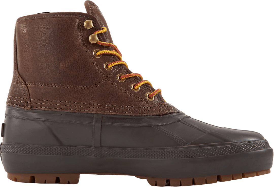 Stivale Claus in pelle bottalata marrone cioccolato / marrone scuro