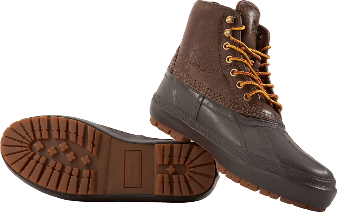 Stivale Claus in pelle bottalata marrone cioccolato / marrone scuro