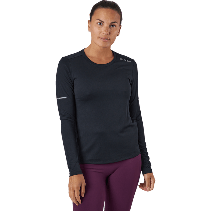Aero L/s Musta/hopea Heijastava
