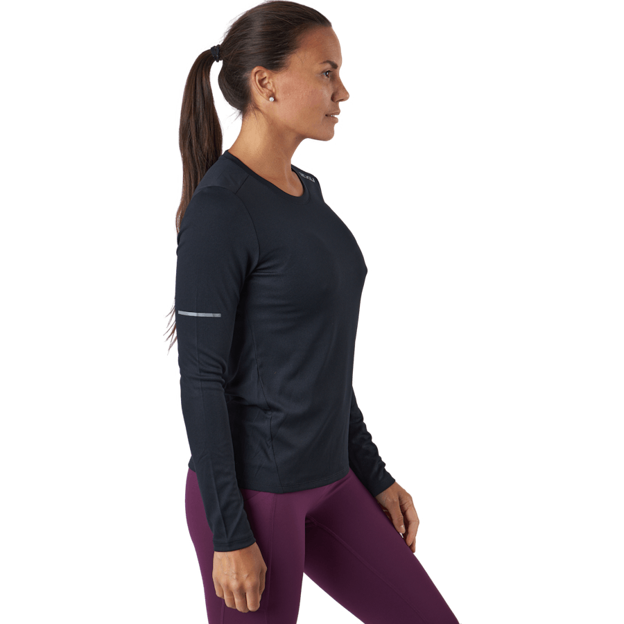 Aero L/s Musta/hopea Heijastava