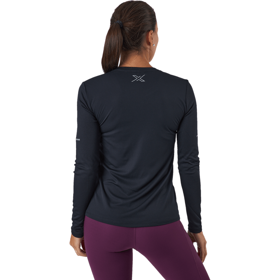 Aero L/s Musta/hopea Heijastava