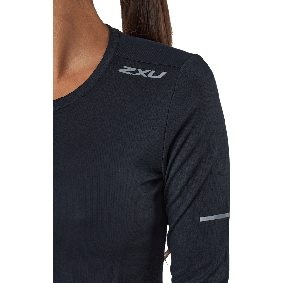 Aero L/s Musta/hopea Heijastava
