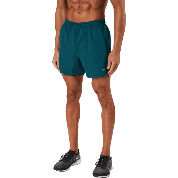 Short Aero 5 pouces, jade profond/argent réfléchissant