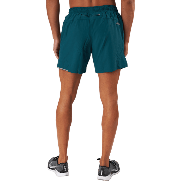 Short Aero 5 pouces, jade profond/argent réfléchissant