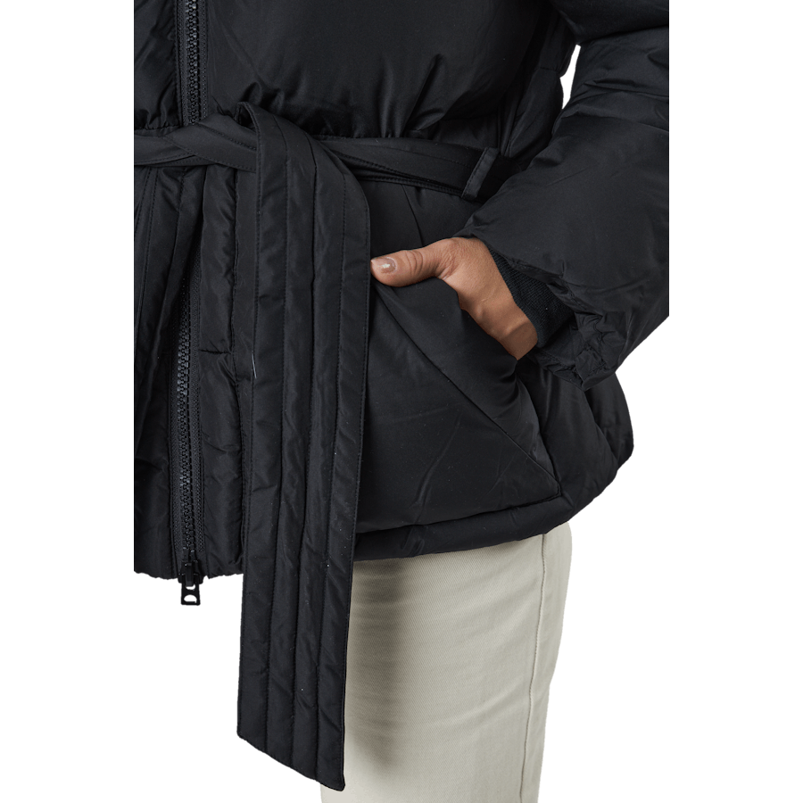 Veste courte à capuche rembourrée The Belt noire