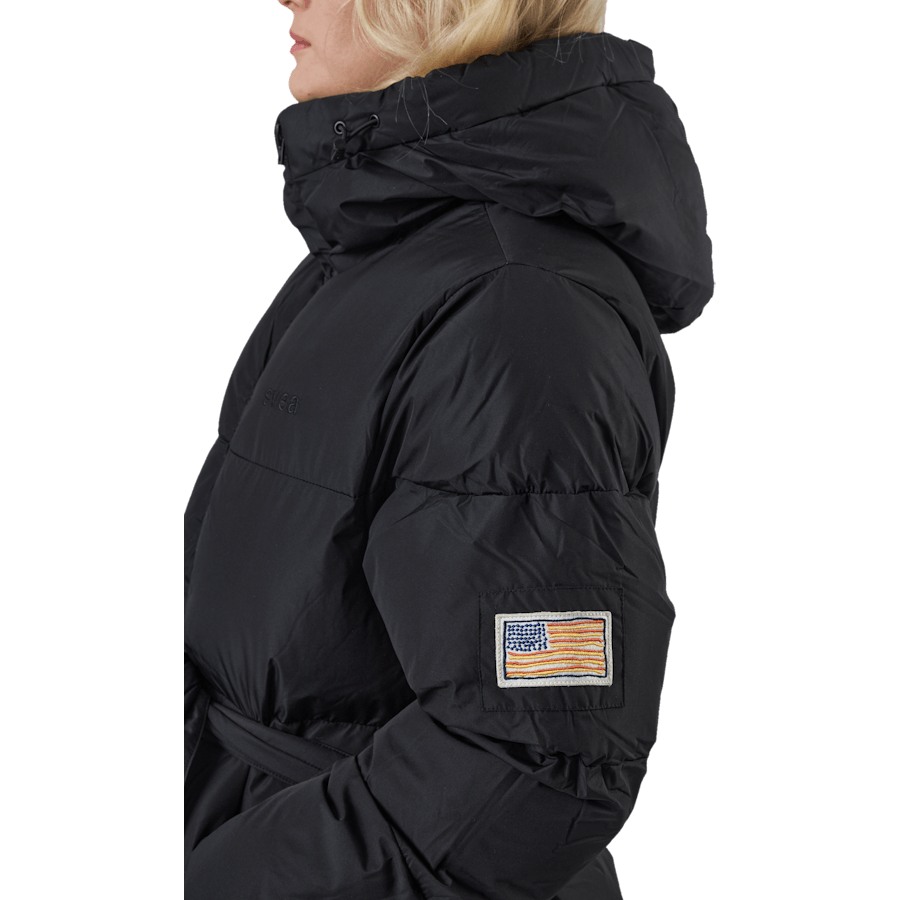 Veste courte à capuche rembourrée The Belt noire