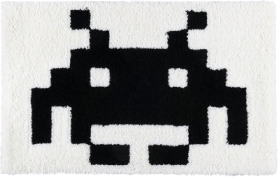 Space Invaders "rug2" hvit