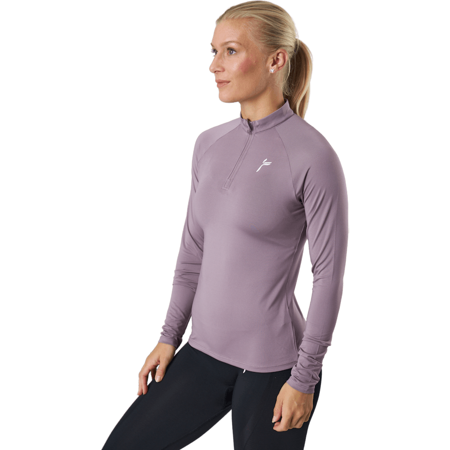 Essential Langarmshirt Dunkelrosa