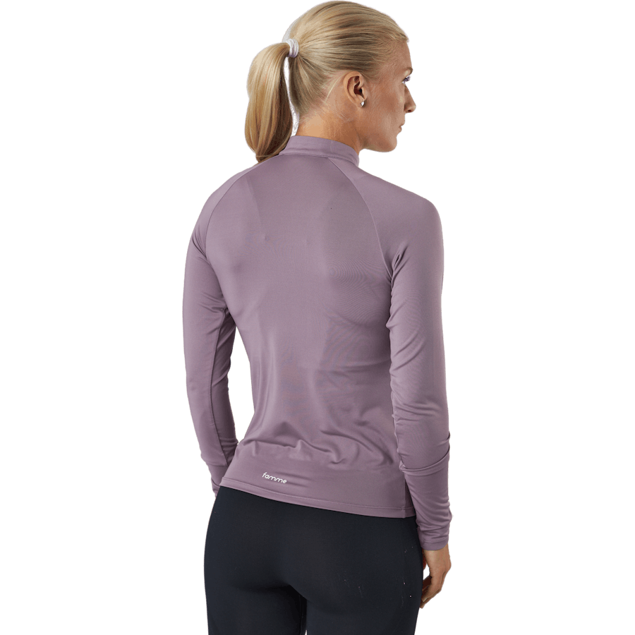 Essential Langarmshirt Dunkelrosa