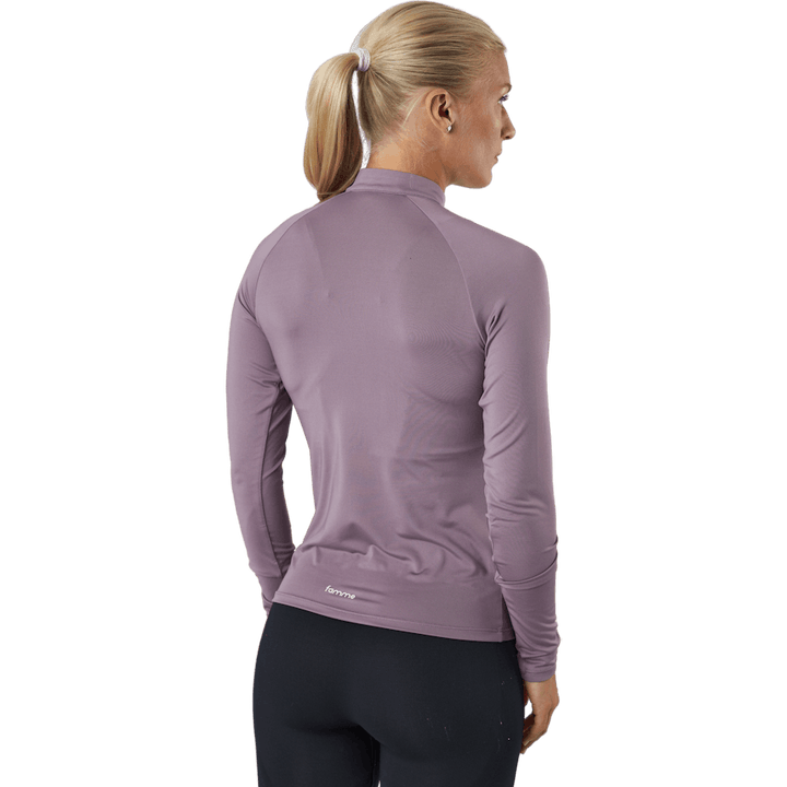 Essential Langarmshirt Dunkelrosa