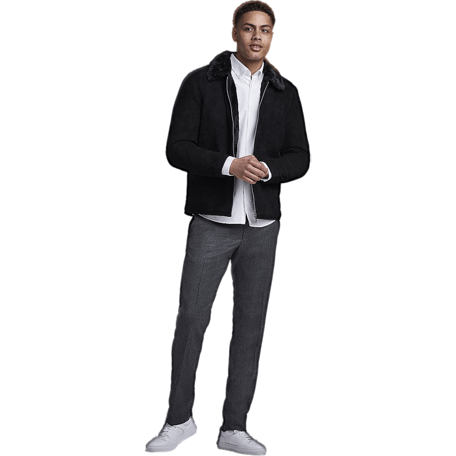 Veste en fourrure noire