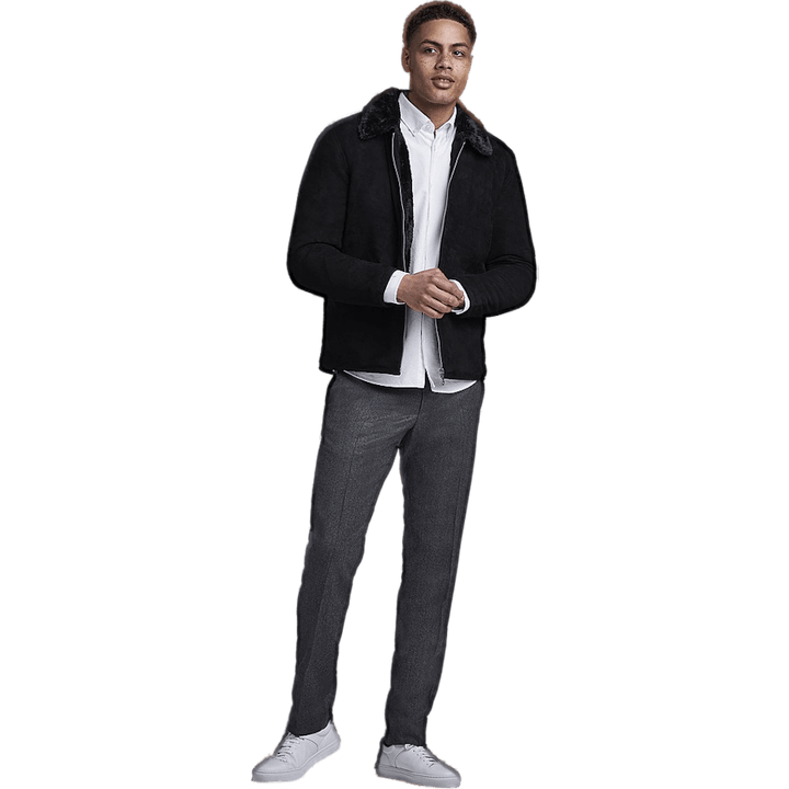 Veste en fourrure noire