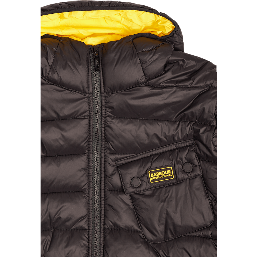 B.intl B Ouston Hooded Quilt czarny/żółty