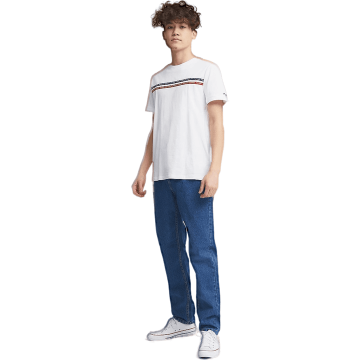 Tommy Tape Tee S/s Ybr - Weiß