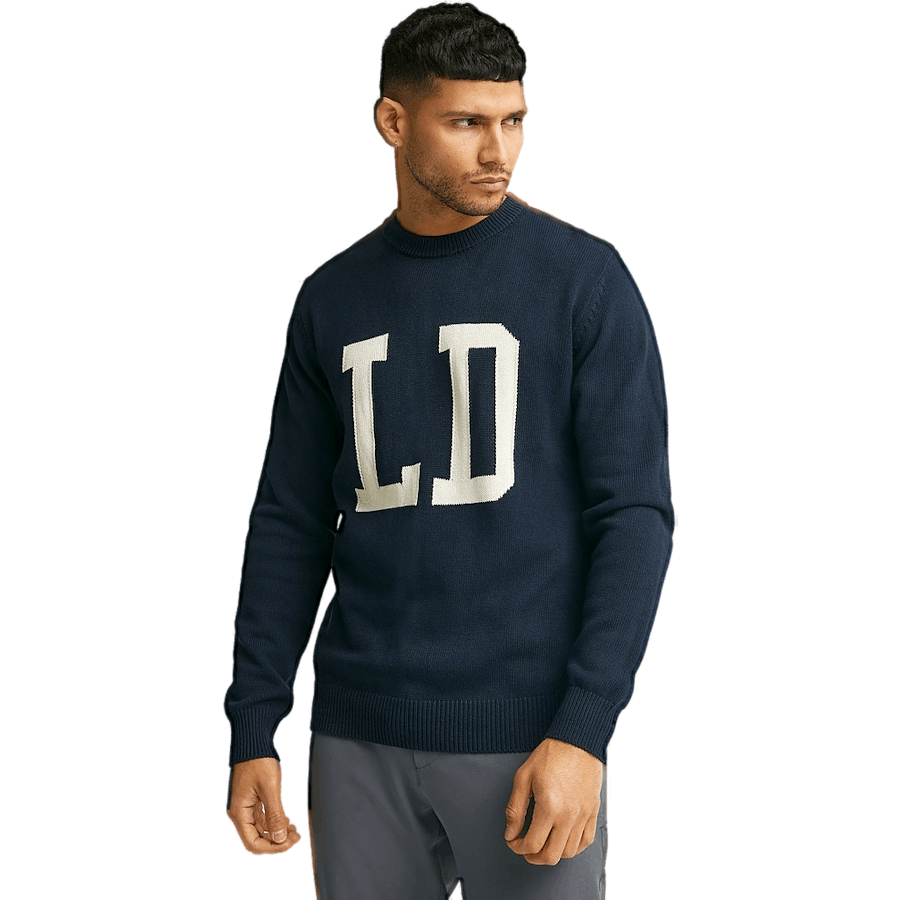 Tricot Intarsia Ld Bleu Marine Foncé