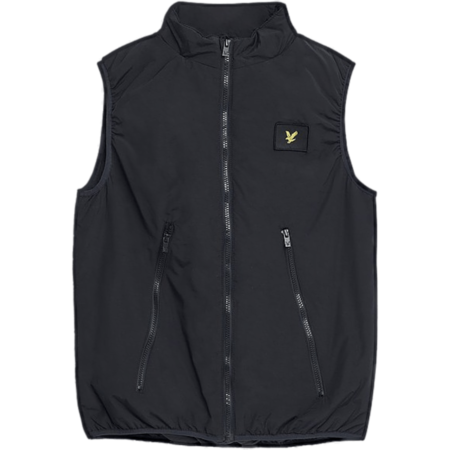 Gilet pliable à double fermeture éclair noir