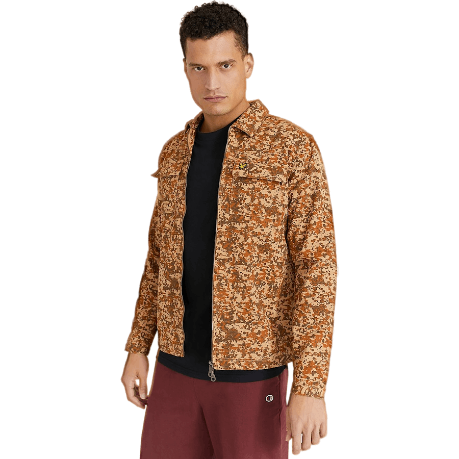 Surchemise à imprimé terre beige