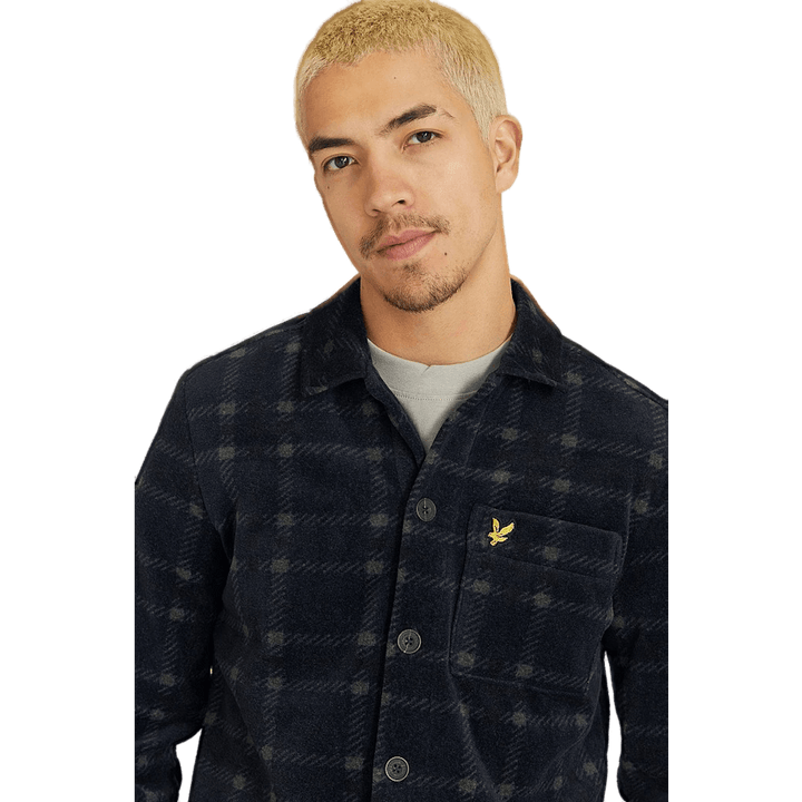 Camicia in pile navy scuro