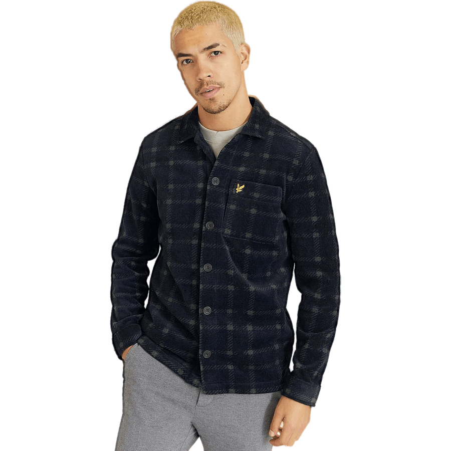 Camicia in pile navy scuro