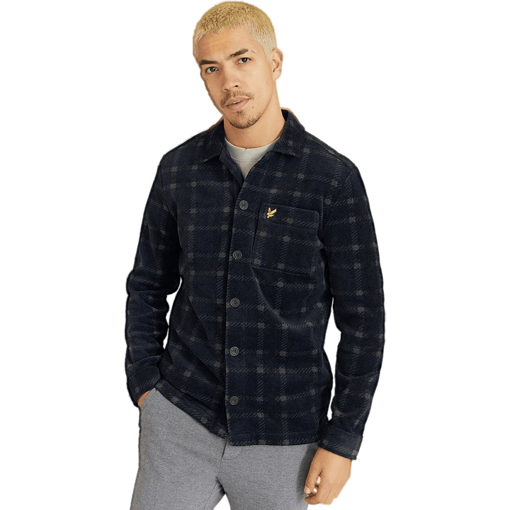 Camicia in pile navy scuro