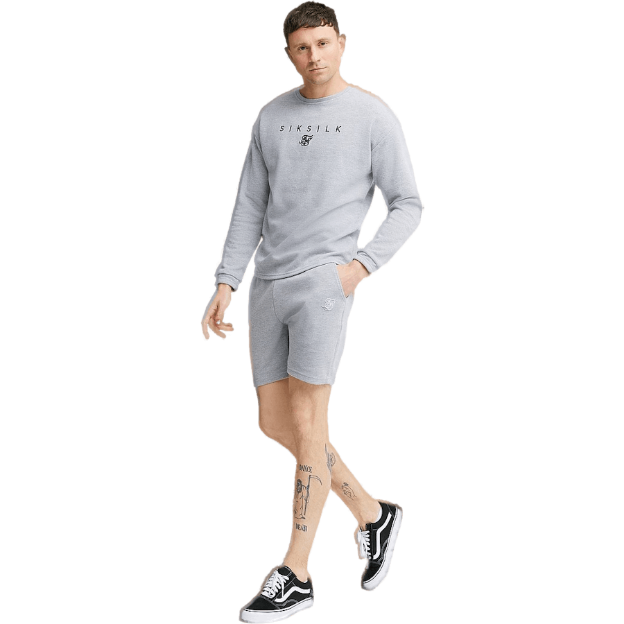 Short côtelé décontracté essentiel gris chiné