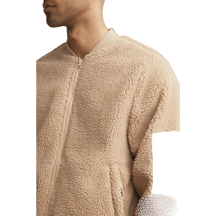 Blouson aviateur Borg beige