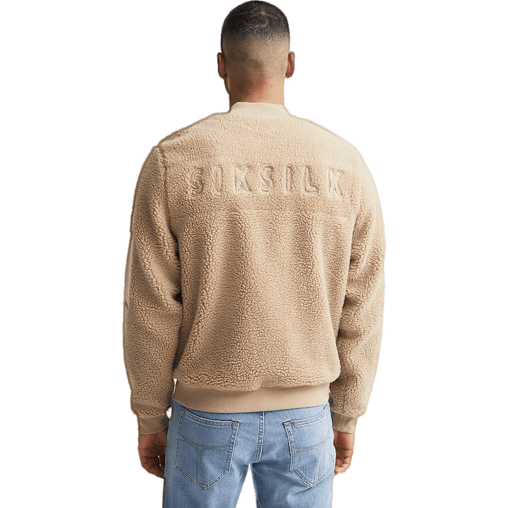 Blouson aviateur Borg beige