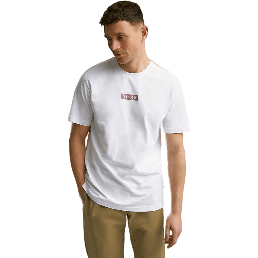 T-shirt marqueur blanc/sureau