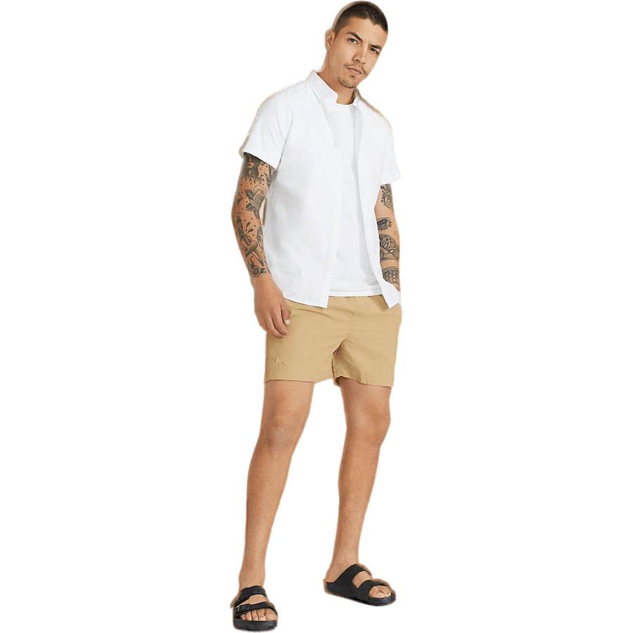 Short de bain Flamant noir beige