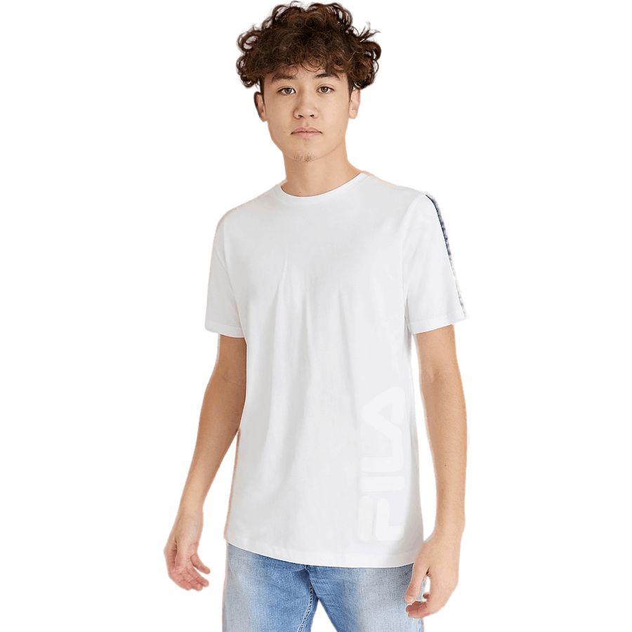 T-shirt Levi's Tapeed pour adolescents, blanc brillant