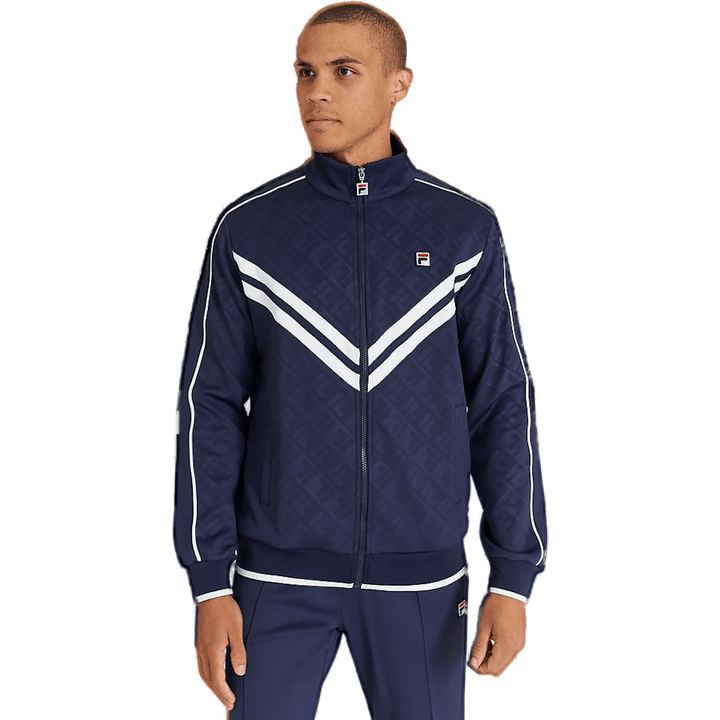 Veste de survêtement Tauri pour homme, noir iris et blanc brillant