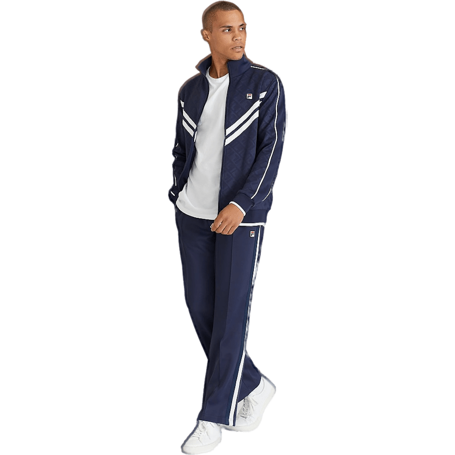 Veste de survêtement Tauri pour homme, noir iris et blanc brillant