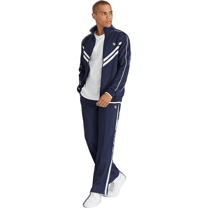 Veste de survêtement Tauri pour homme, noir iris et blanc brillant