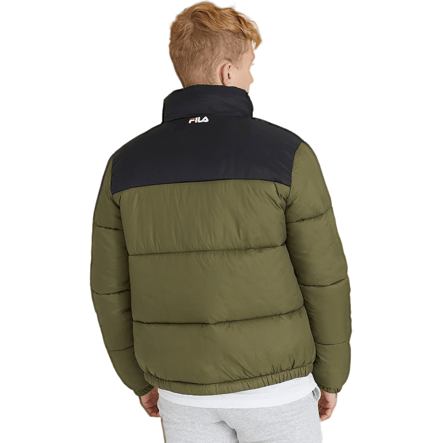 Teens Hunter Puff Jacket Burnt Olive-black