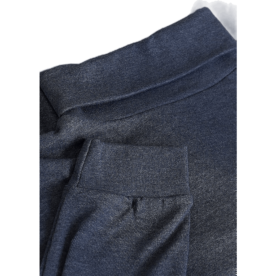 Col roulé bleu marine mélangé